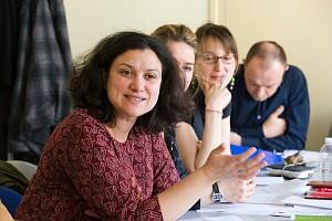 Travaux pratiques en Psychologie du travail avec Ginette Francequin. Travail sur des textes d'auteur, invitée Marisa Zavalloni